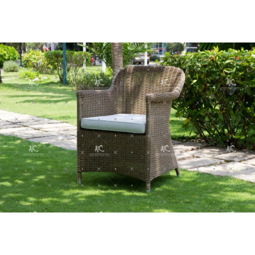 Trendy Resistant Coffee Dining Chair Polyethylene Rattan Wicker Furniture